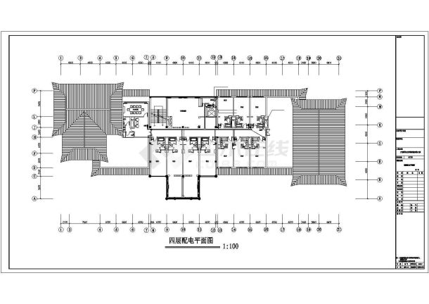某五星宾馆全套电气设计cad平立面施工具体图-图一