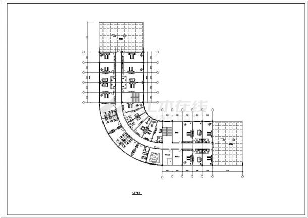 某大酒店全套建筑设计施工CAD图纸方案-图二