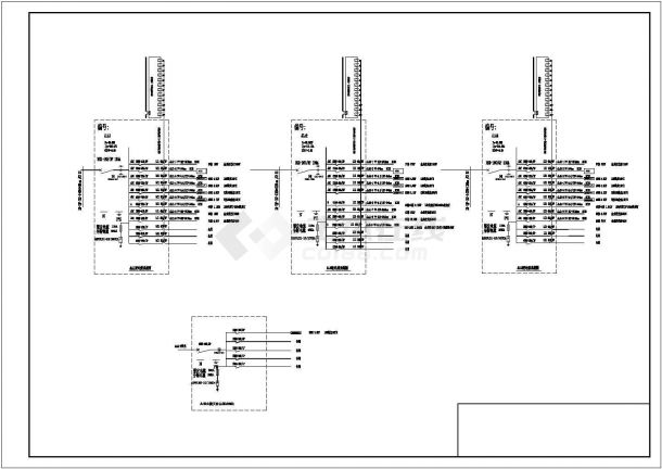 某小区整套照明系统控制cad施工精简图-图一