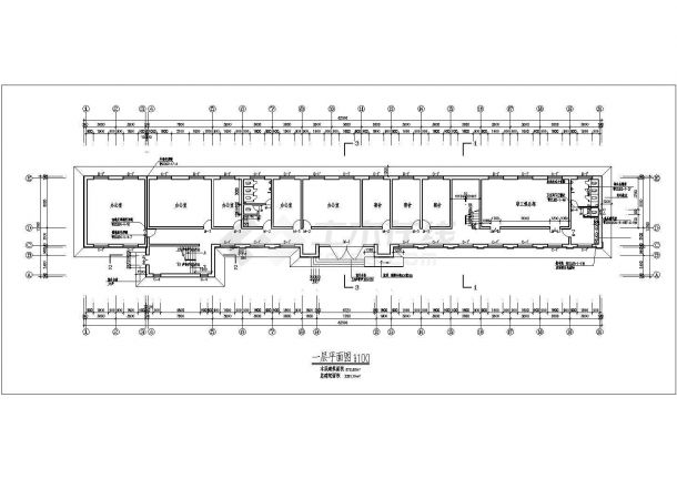 某地区大型宿舍楼建筑图纸（全套）-图一