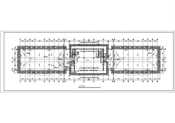 多层办公楼建筑施工CAD设计图纸-图二