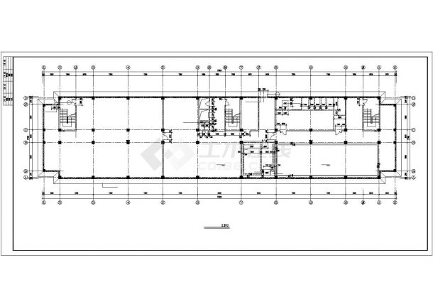 长73.1米 宽17米 九层生物公司厂区办公楼设计图-图一