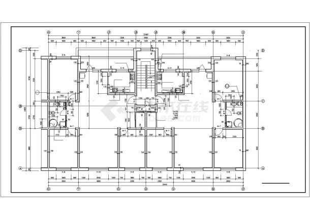 长73.32米 宽14.8米 五层科技中心办公楼带住宅楼设计图-图二