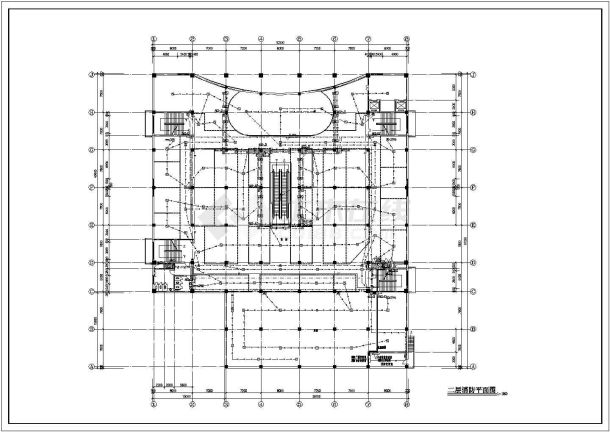 某地区大型商场消防区电气cad图纸-图二