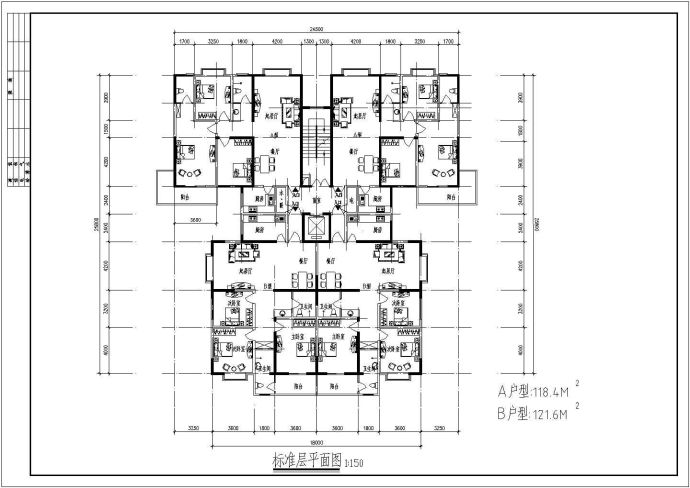 非常经典的小高层住宅楼方案cad设计图_图1