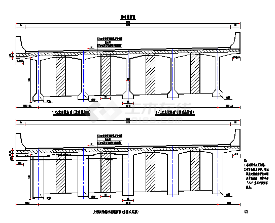 比较详细的一套40米简支t梁工程设计图公路i级