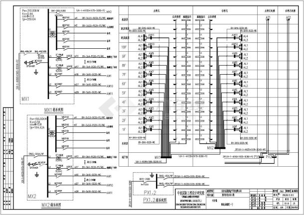 小区内综合配电电气设计全套cad施工图-图二