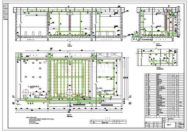 某项目SBR池工艺施工图（平面、剖面）-图一