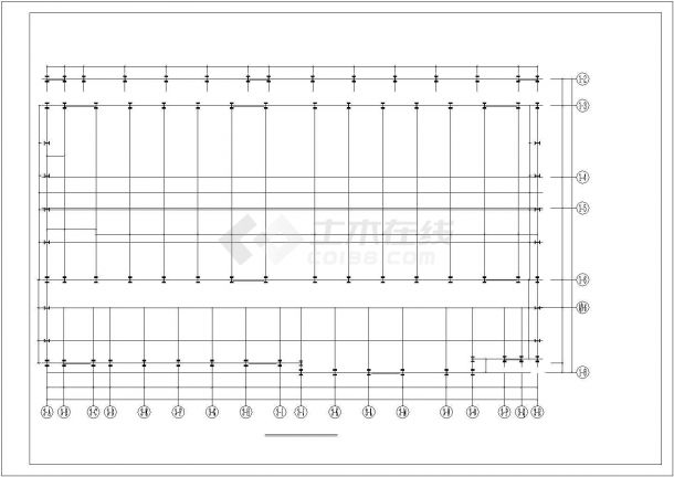 西宁市钢结构多层超市CAD设计方案图-图二