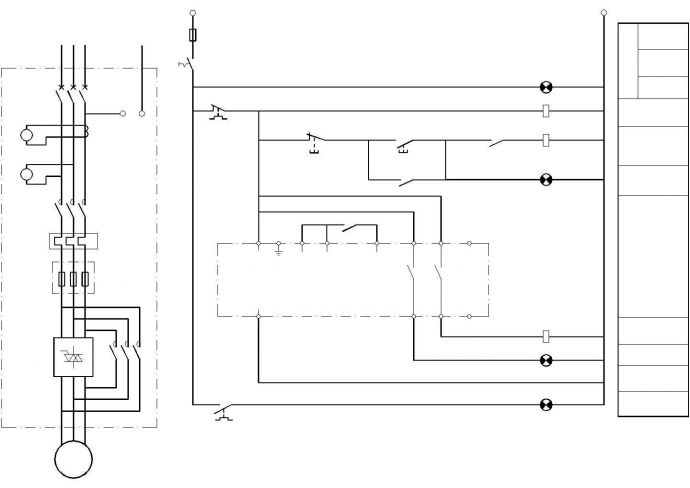 ABB软启动电气cad控制精简图纸_图1