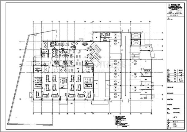 大众汽车4S店建筑平面施工CAD详图-图一