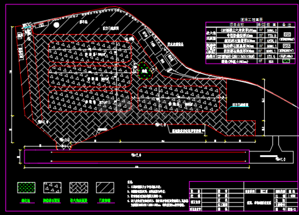 码头陆域道堆工程设计CAD施工图-图二