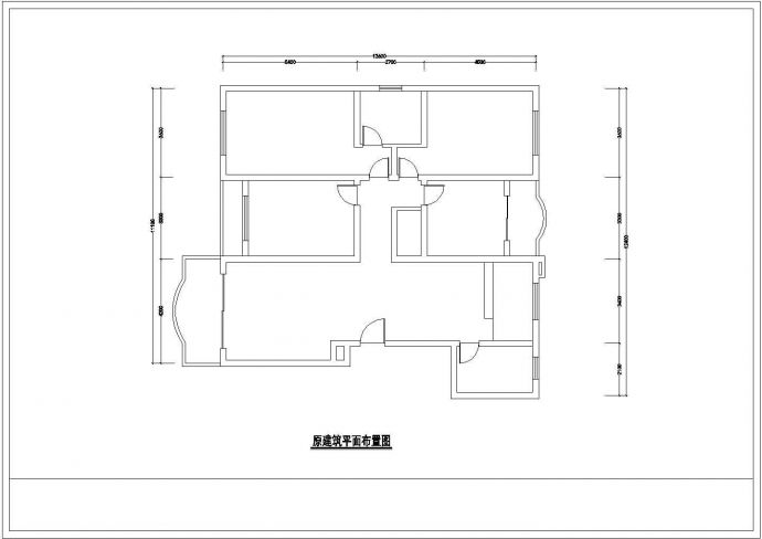 某四居室装饰设计施工CAD图（共20张）_图1