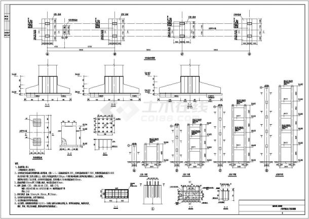 火力发电输料皮带廊道全套CAD施工图-图二