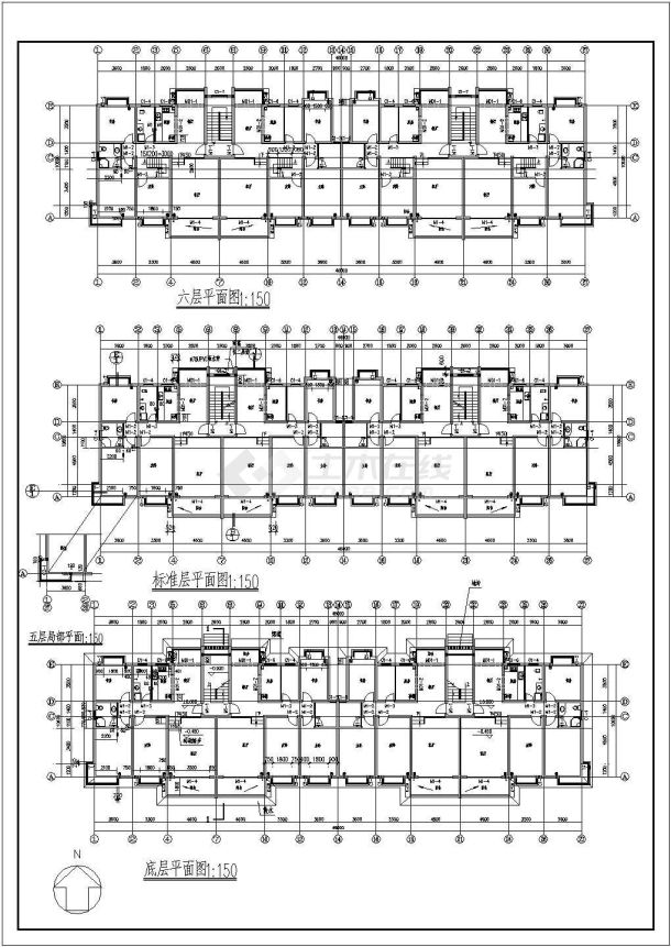 某地区星港奥园21栋楼建筑cad图-图二