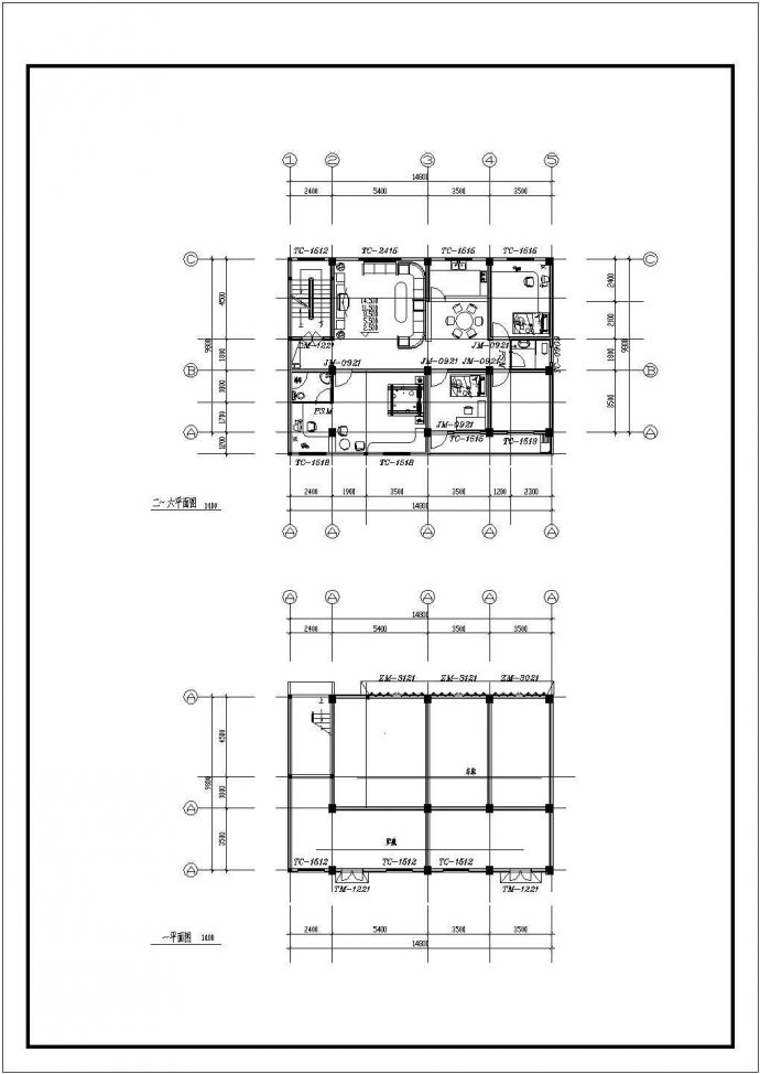 某地区商务会所建筑cad设计图纸_图1