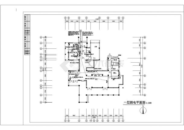 火棘美育别墅电气设计全套CAD图纸 -图一