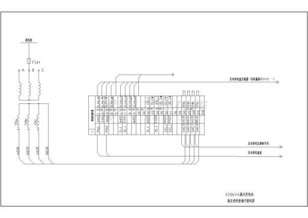 630KVA箱变全套详细电气设计施工CAD图纸-图二