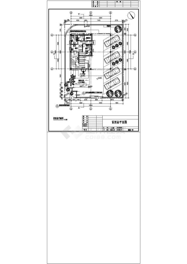 某地四层别墅全套建筑设计施工CAD图（含效果图）-图一