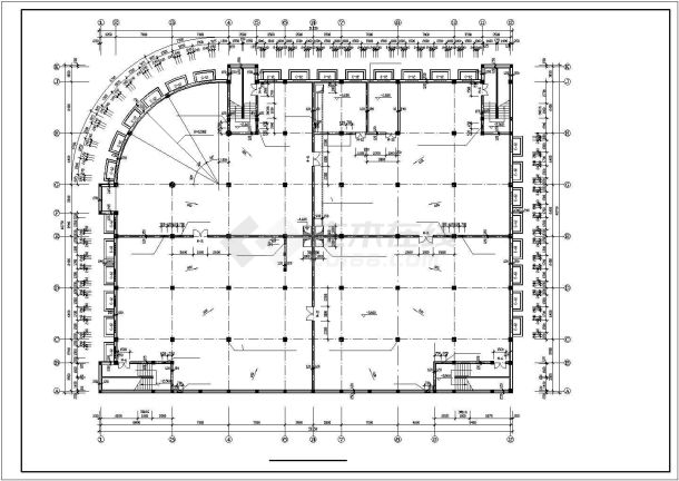 大商场建筑施工方案CAD图纸全套-图二