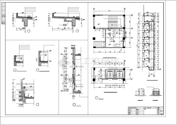 商务楼建筑施工CAD设计图纸方案-图二