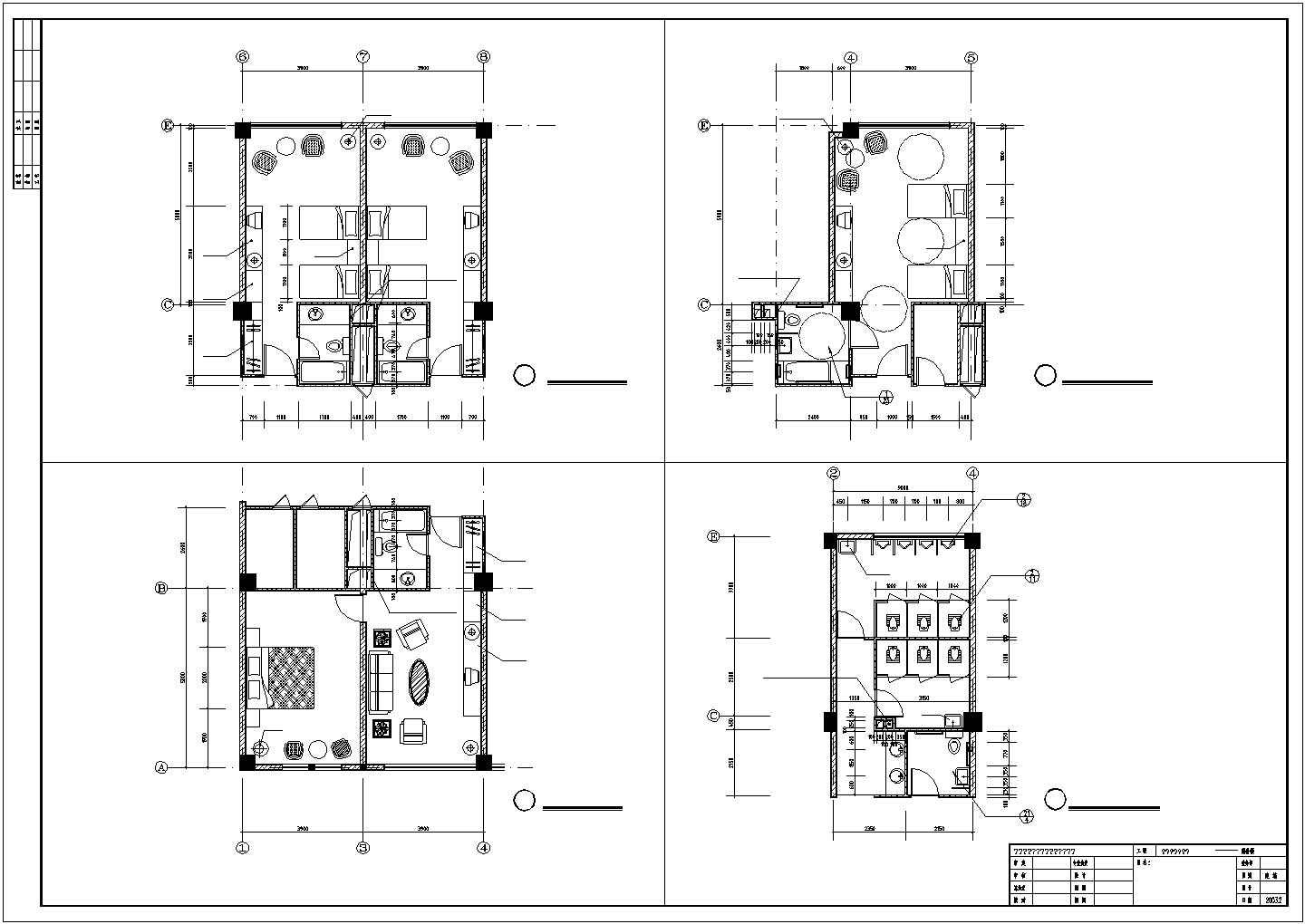 商务楼建筑施工CAD设计图纸方案
