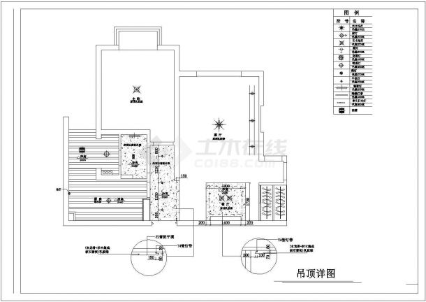 某地家居户型房室内装修设计cad图-图一