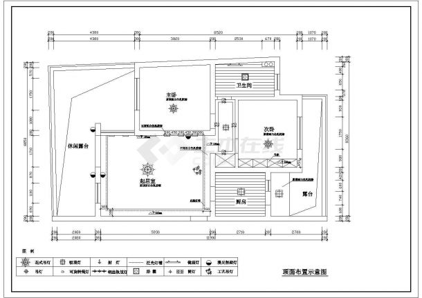 上海康桥水都住宅室内装修设计详图-图一