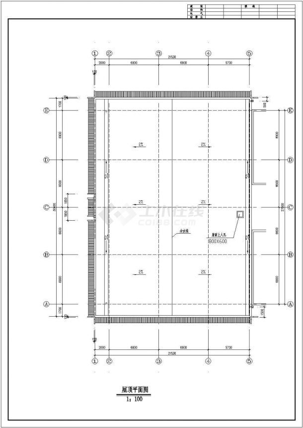 西安古建营业厅建筑设计CAD施工图-图二