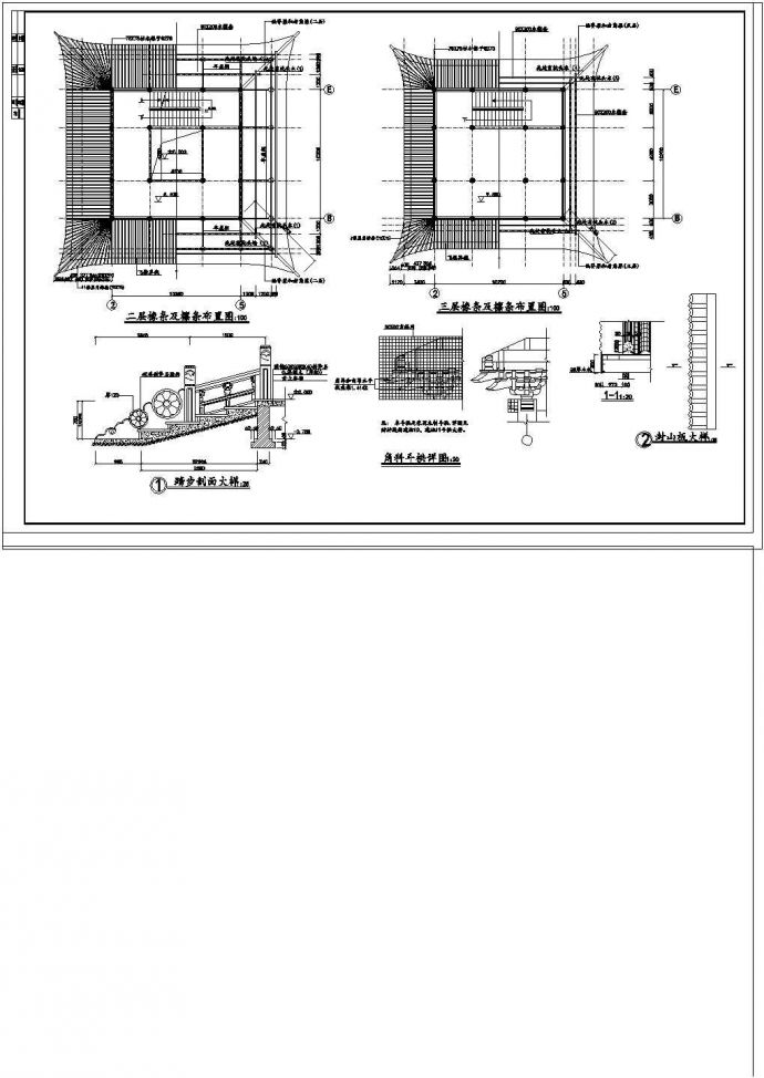 文昌阁塔古建筑设计CAD施工图纸_图1