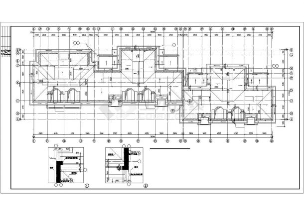 多层住宅楼全套CAD建筑施工具体图纸-图二