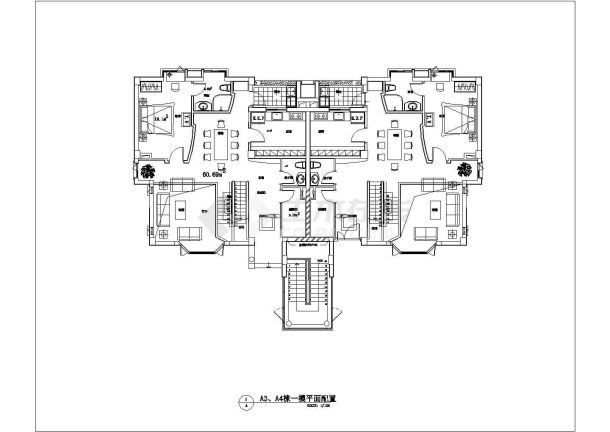 北方某地区多层小别墅建筑设计施工总套图-图一