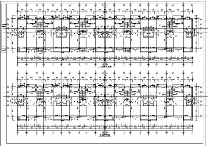多层6层住宅楼全套CAD建筑施工精简设计图纸_图1