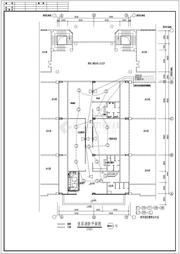 某地公安局办公楼全套详细电气设计施工CAD图纸-图二