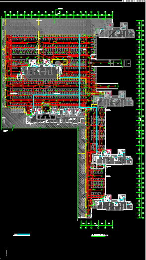 居住小区地下车库强弱电CAD施工图纸-图二