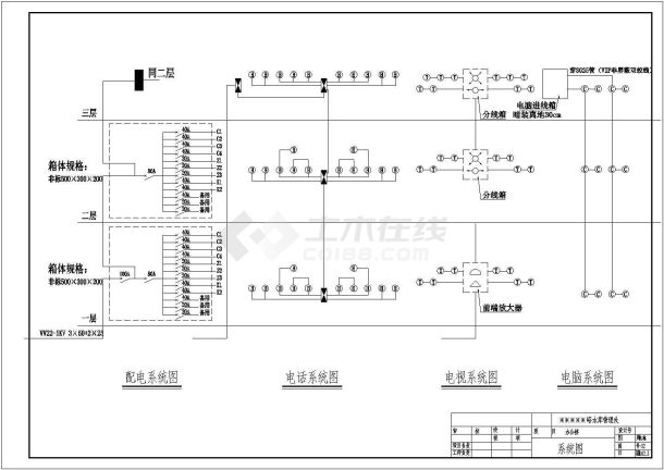 某水库管理站全套详细电气设计施工CAD图-图二