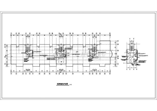 高层住宅电气设计cad施工平面图纸全套-图一