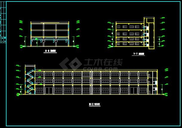 某地三层厂房建筑设计方案图（共7张）-图二