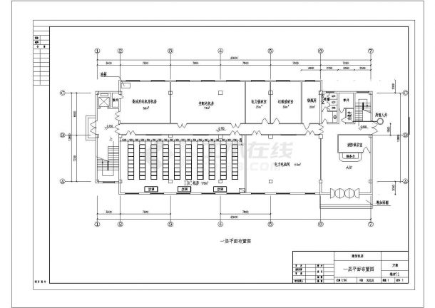 通信机房弱电全套详细电气设计施工平面CAD图纸-图一