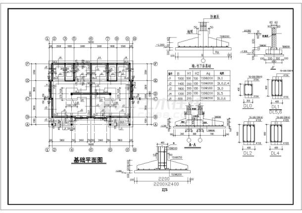 某地框混结构村民住宅结构设计图纸-图二