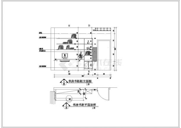 某地欧式室内家装施工CAD详图-图一
