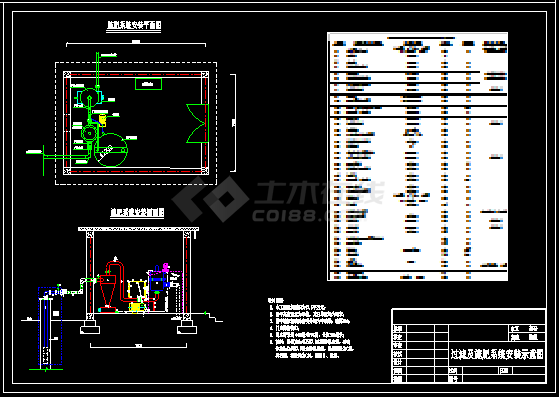 泵房及过滤器施肥系统安装设计图-图一