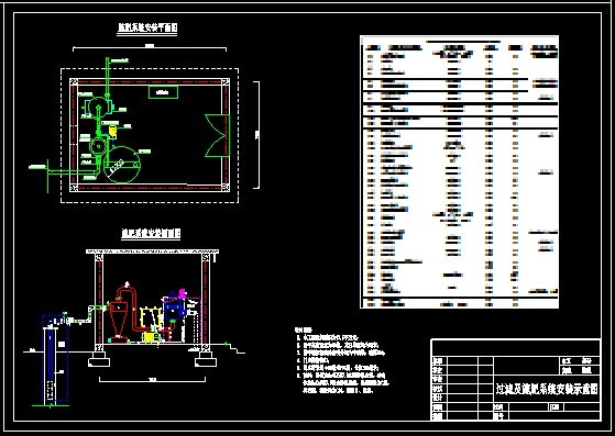 泵房及过滤器施肥系统安装设计图