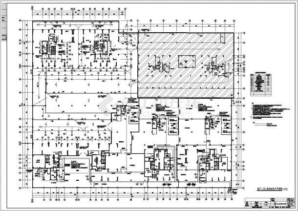 某防空人防地下室整套电气CAD施工设计方案图-图一
