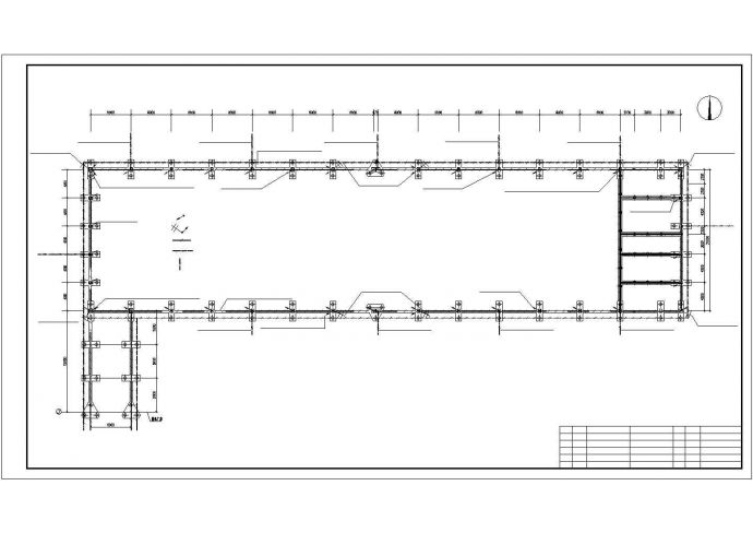 某工厂厂房接地式防雷设计cad施工设计方案图_图1