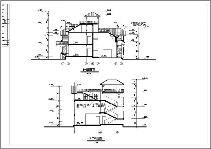 某地区南山别墅建筑规划设计方案施工图_图1