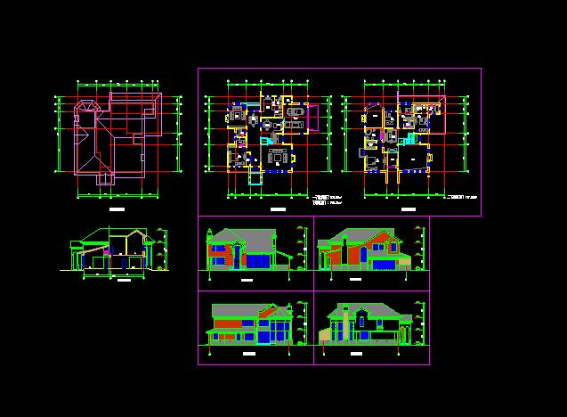 别墅设计方案图纸cad（节点详细）_图1