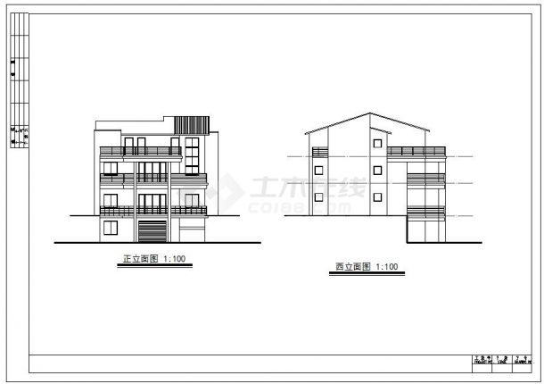 四层11.4×14.6别墅地下室建筑设计施工图（共4张）-图一
