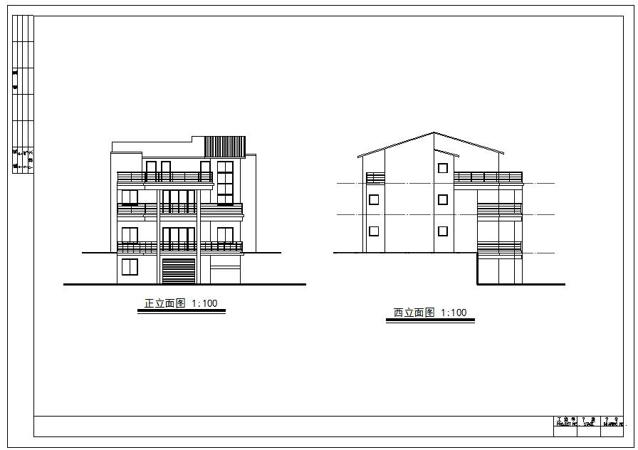 四层11.4×14.6别墅地下室建筑设计施工图（共4张）
