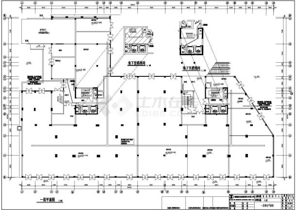 小区住宅电气cad施工设计方案图纸-图一